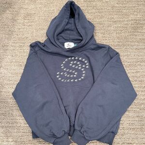 SCUFFERS navy blue hoodie size xs